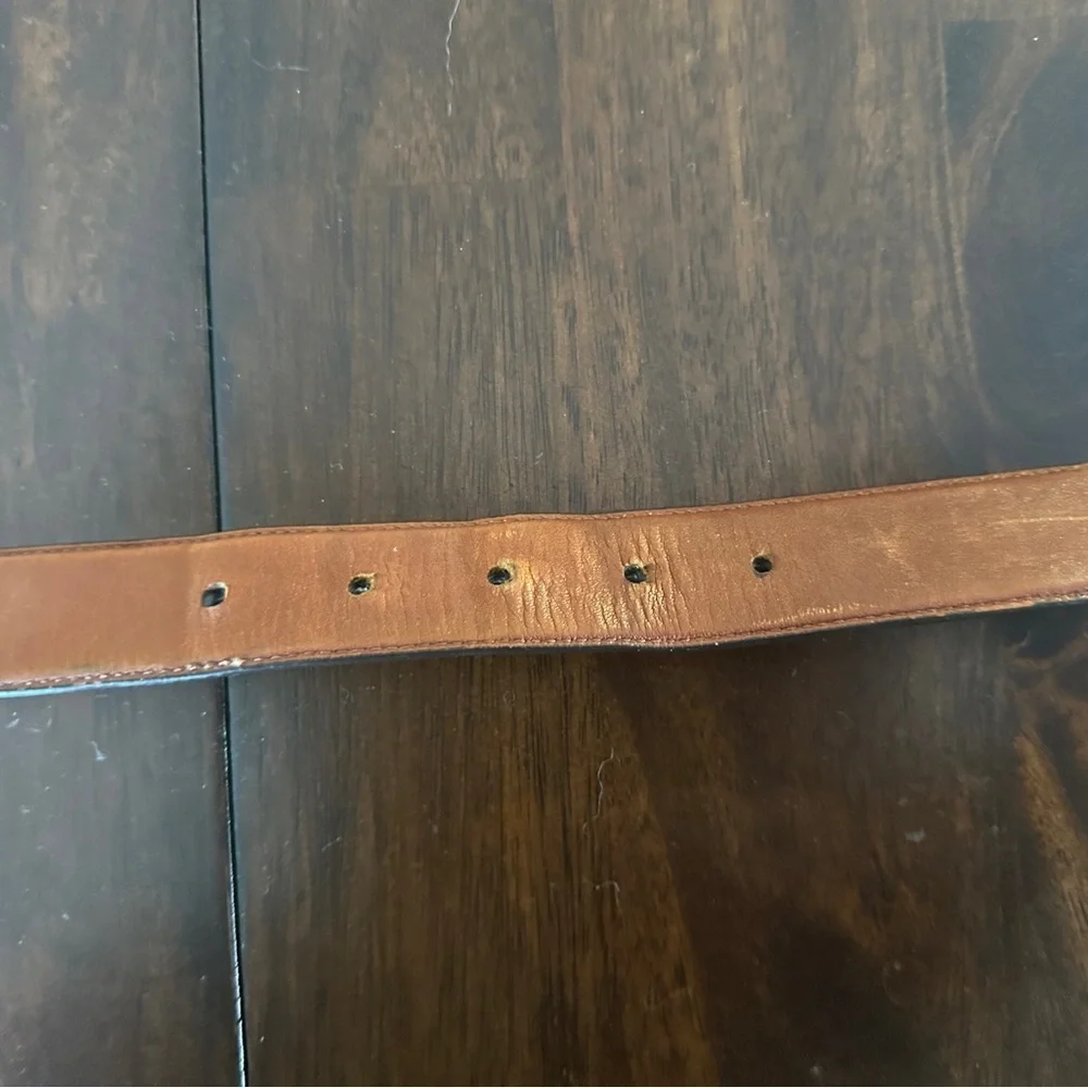 Cole Haan reversible belt. Size 42 silver buckle. Brown & dark brown